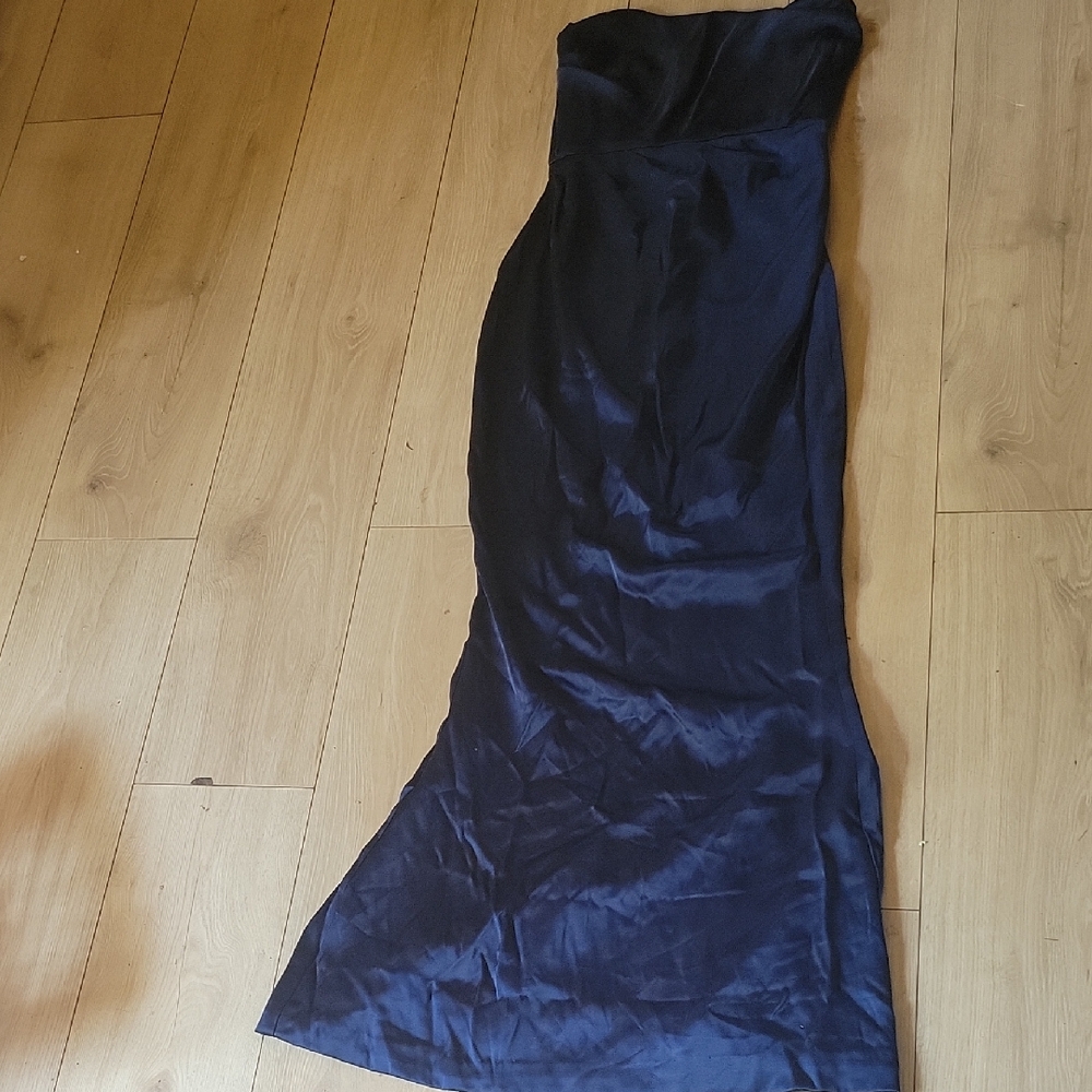Nookie Strapless Navy Blue Gown